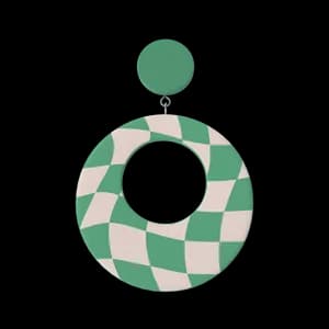 Green Oval Earring